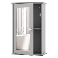 Armoire murale de salle de bain avec porte miroir