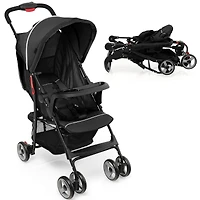 Toddler Travel Stroller for Airplane, Canopy and Adjustable Backrest