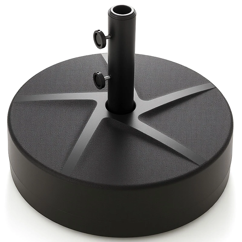 Patio Umbrella Base 88LBS Capacity Water and Sand Fillable Market Table Umbrella Stand - Black