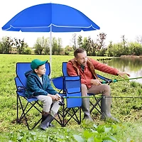 Chaise double de pique-nique pliable et portable, parasol