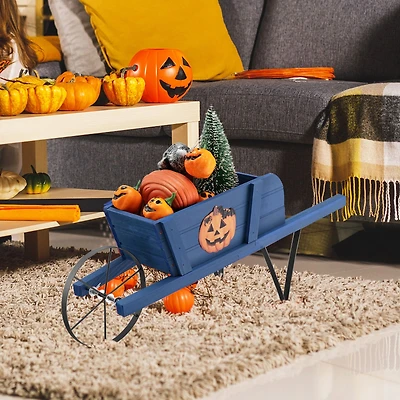 Wooden Wagon Planter, 9 Magnetic Accessories for Garden Yard