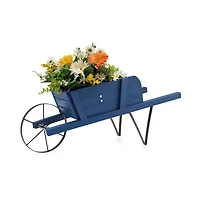 Wooden Wagon Planter, 9 Magnetic Accessories for Garden Yard