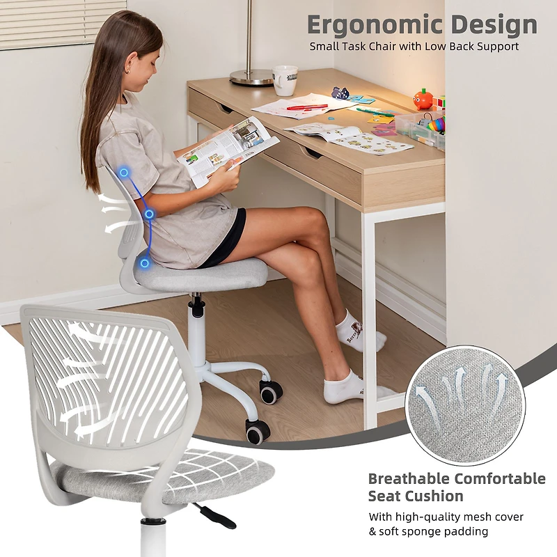 Grey Fabric Task Chair by Maison Classique
