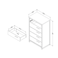 Commode à 5 tiroirs Tao noyer par South Shore Furniture
