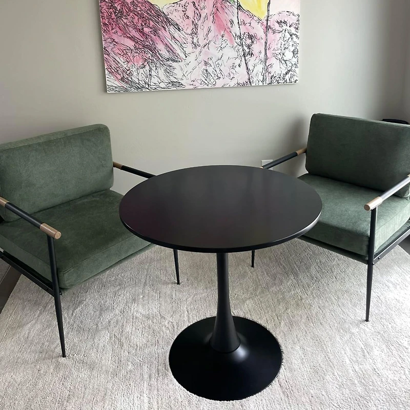 Table ronde moderne - Noir
