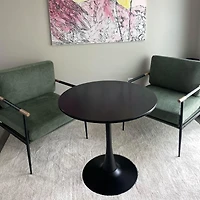 Table ronde moderne - Noir