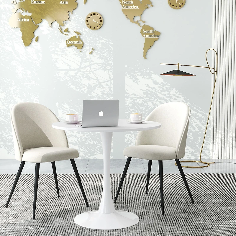 Table ronde moderne - Blanc