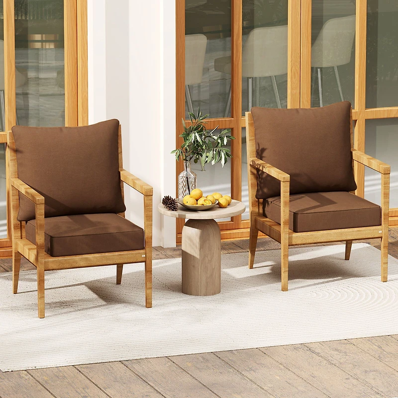 Deep Seat Chair Cushion Pads Set, Rope Belts for Indoor and Outdoor