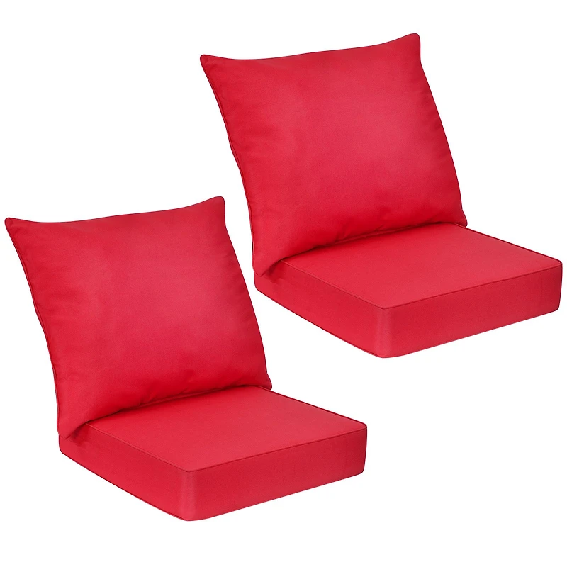 Deep Seat Chair Cushion Pads Set, Rope Belts for Indoor and Outdoor