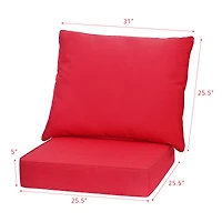 Deep Seat Chair Cushion Pads Set, Rope Belts for Indoor and Outdoor