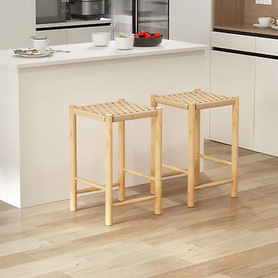 26" Dining Bar Stool Set of 2 - Natural