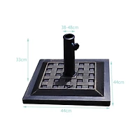 17.5" Heavy Duty Square Umbrella Base Stand of 30 lbs, For Outdoor