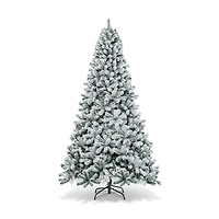 Arbre de Noël artificiel haut de gamme enneigé à charnières – 9 pi