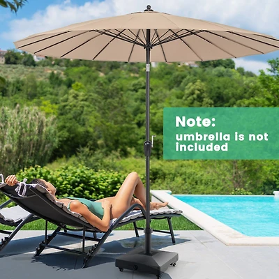Fillable Umbrella Base Stand, Lockable Universal Wheels