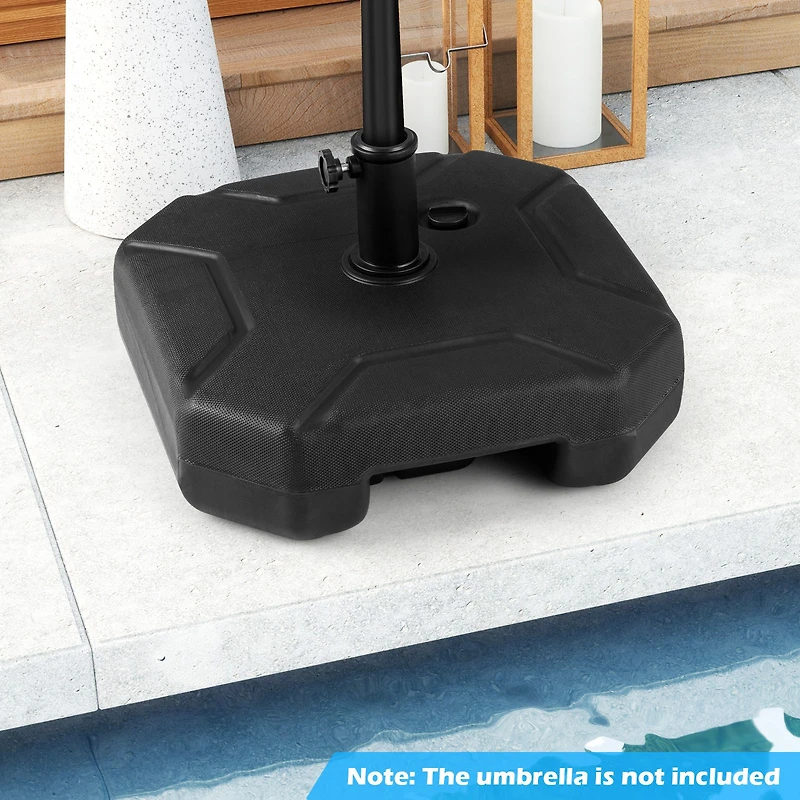 17" 88 lbs Heavy-Duty Fillable Umbrella Base, Handle