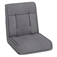 Folding Floor Chair Convertible Lazy Chair, 14-Poistion Adjustable Backrest - Gray