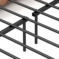 Cadre de lit avec tête de lit 2 niveaux et station de recharge – Format double