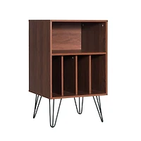 Freestanding Record Player Stand Storage Cabinet