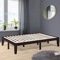 Full Wood Platform Bed Frame, Slat Support