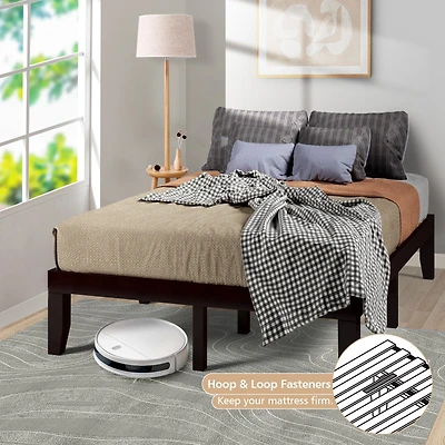 Full Wood Platform Bed Frame, Slat Support