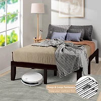 Full Wood Platform Bed Frame, Slat Support