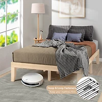 Full Wood Platform Bed Frame, Slat Support
