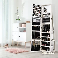 Armoire rotative 360° 2-en-1 verrouillable avec miroir