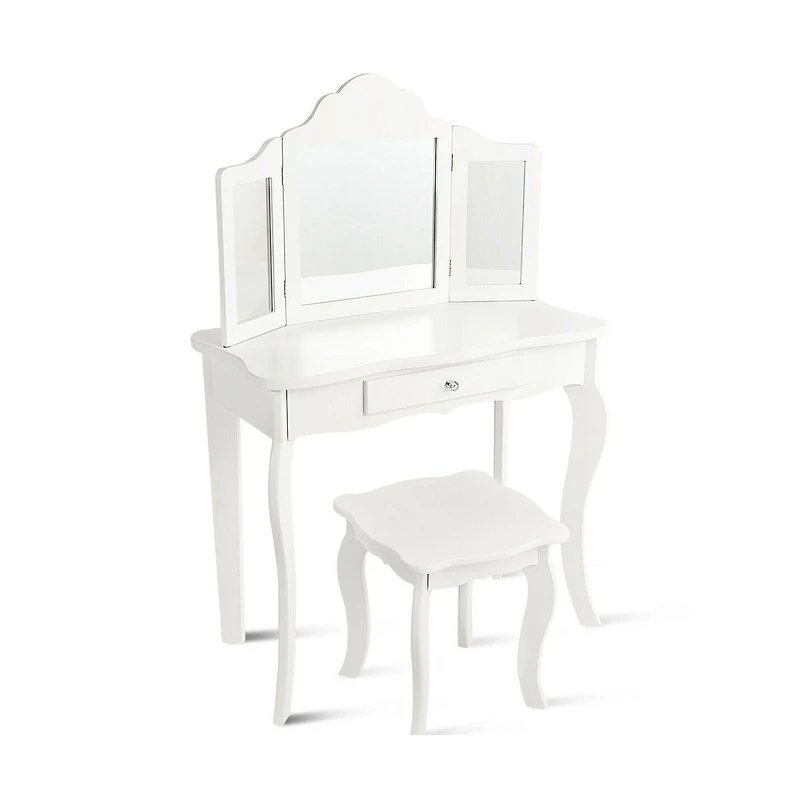 Mini Vanity Table and Stool Set