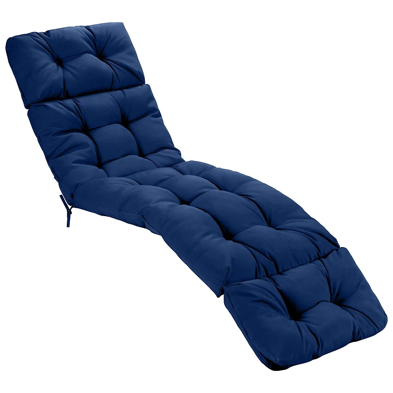 Outdoor Lounge Chaise Cushion, String Ties for Garden Poolside