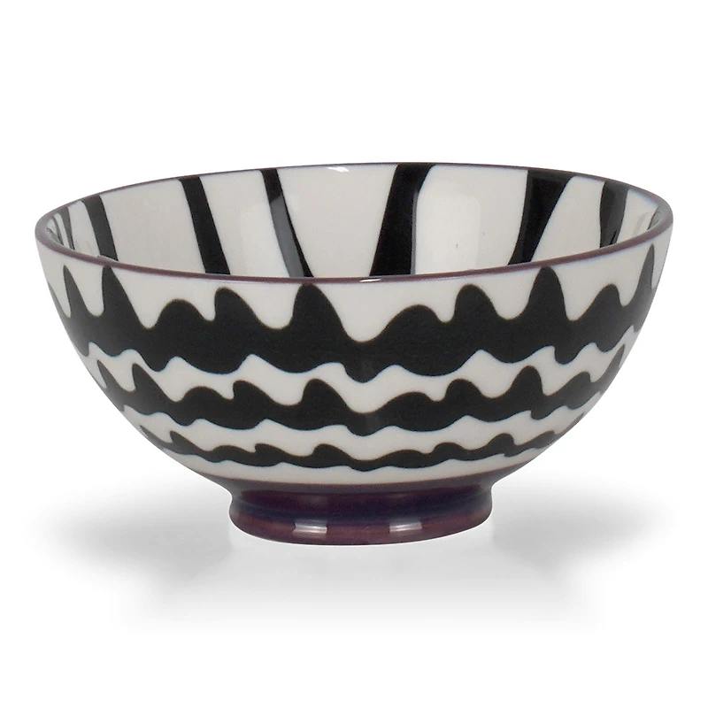 Bol noir à chevrons - 10 cm par Intercontinental