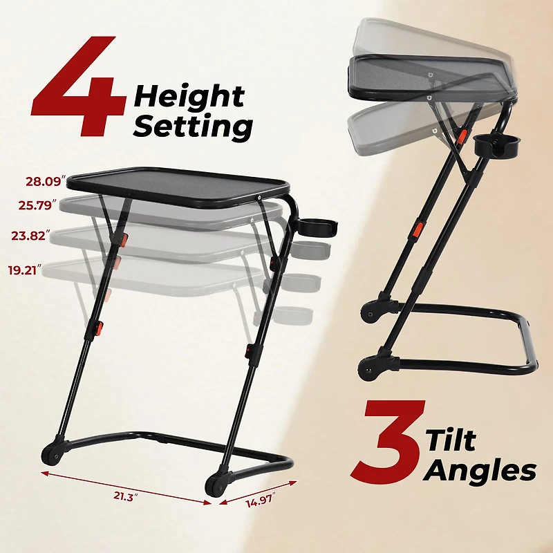 Adjustable Table with 4 Height Settings