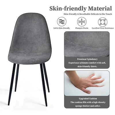 Ensemble de 4 chaises d'appoint minimalistes