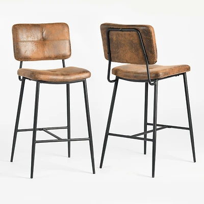 Set of 2 Independence 27.2" Counter Stools in Brown by Maison Classique