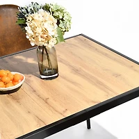 Maison Classique 5-Piece Minimalist Dining Set With Upholstered Dining Chairs