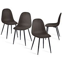 Maison Classqiue 5-Piece Dining Set Manufactured Wood Table with Sepia Dining Chairs
