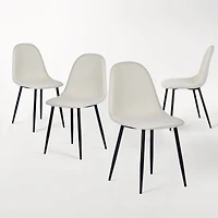 Ensemble de salle à manger 5 pièces incluant une table marron et des chaises beiges