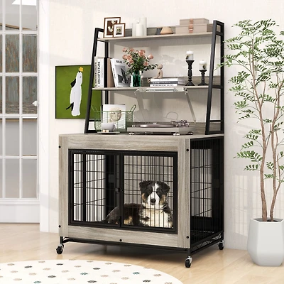 Industrial Dog Kennel Crate Furniture, Storage Shelves