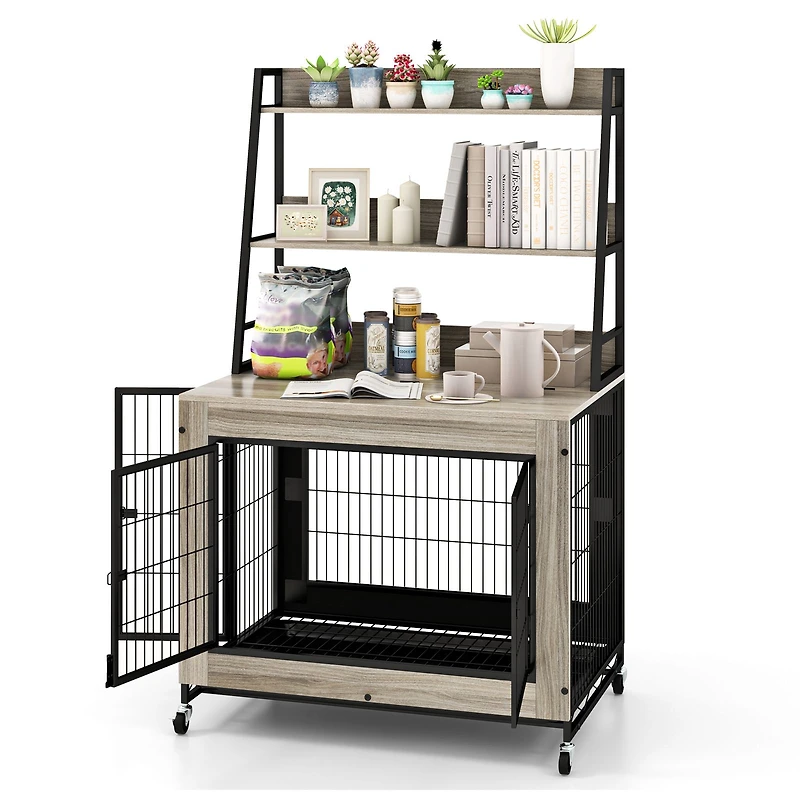 Industrial Dog Kennel Crate Furniture, Storage Shelves