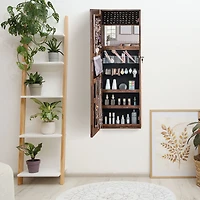 Armoire à bijoux miroir pleine longueur avec 2 lumières DEL internes