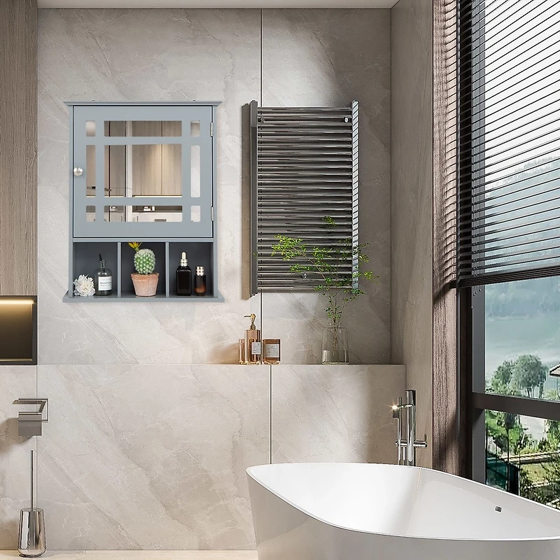 Armoire de salle de bain murale avec miroir