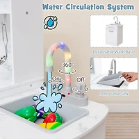 Kids Corner Pretend Kitchen Playset, Separated Washing Basin