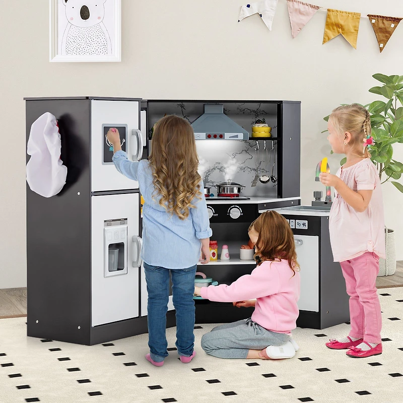 Kids Corner Pretend Kitchen Playset, Separated Washing Basin
