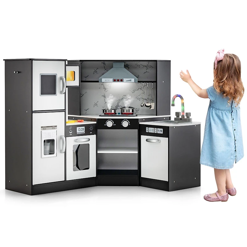 Kids Corner Pretend Kitchen Playset, Separated Washing Basin