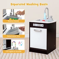 Kids Corner Pretend Kitchen Playset, Separated Washing Basin