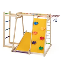 Kids Indoor Playground 6-in-1 Jungle Gym, For 3-14 Years Old