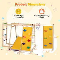 Kids Indoor Playground 6-in-1 Jungle Gym, For 3-14 Years Old