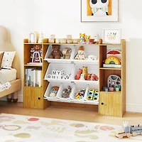 Kids Toy Storage and Bookshelf, Boxes Open Shelves