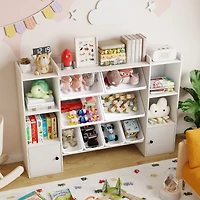 Kids Toy Storage and Bookshelf, Boxes Open Shelves