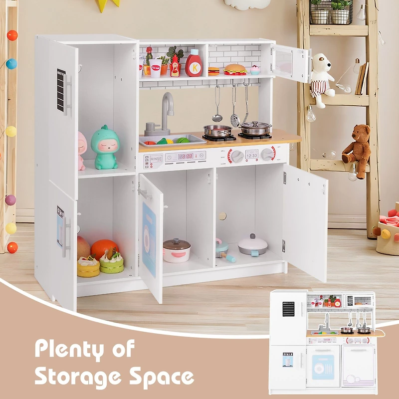 Toddler Pretend Play Kitchen Toy, Stove for 3+ Boys and Girls - White