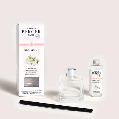 Bouquet parfumé + 100 ml de recharge « Ice Cube » par Maison Berger Paris - Jasmin précieux